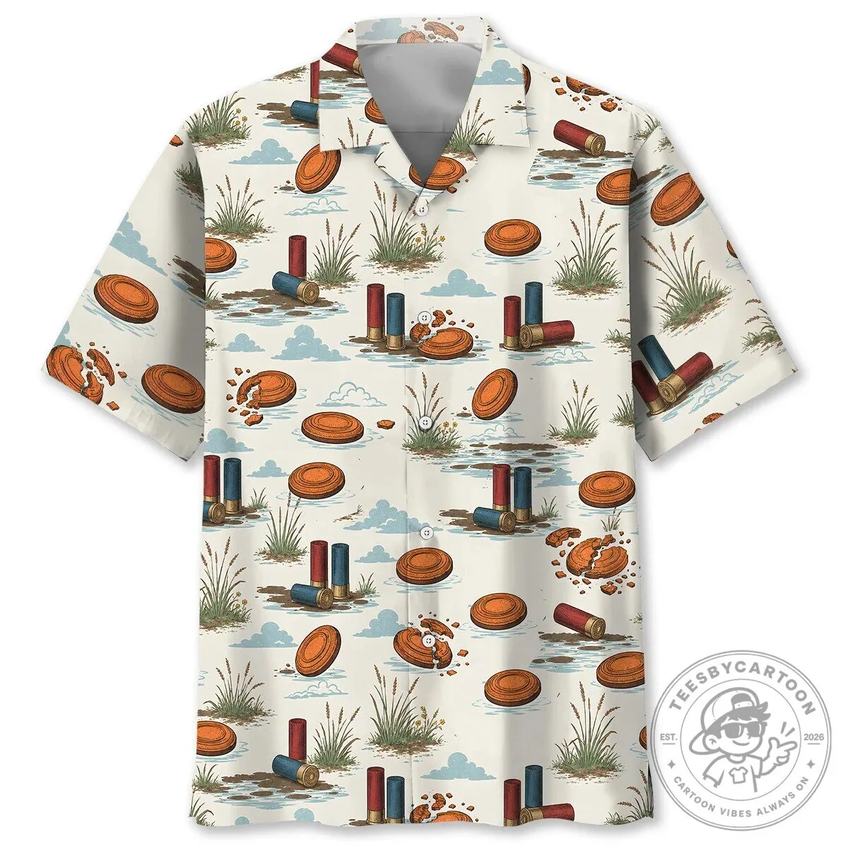 Skeet Shooting Clay Pigeon Trap Shooter Vintage Hawaiian Shirt