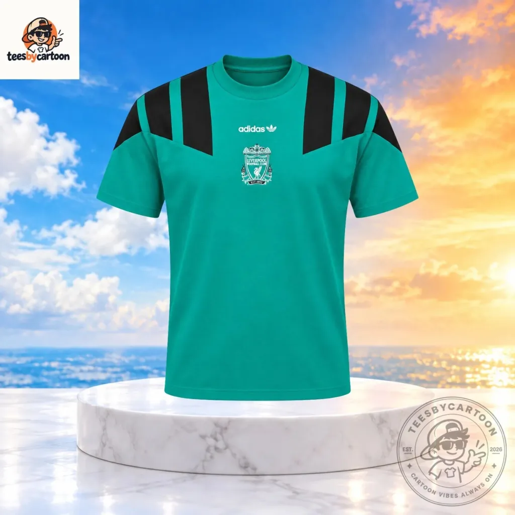 Liverpool FC EQT Black & Teal Green T-Shirt Liverpool FC EQT Black & Teal Green T-Shirt