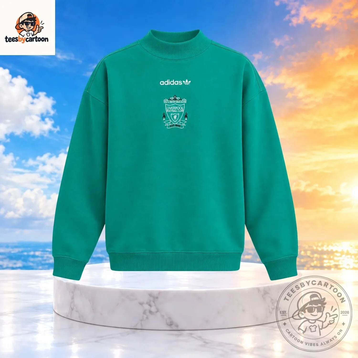 Liverpool FC EQT Teal Green Sweatshirt