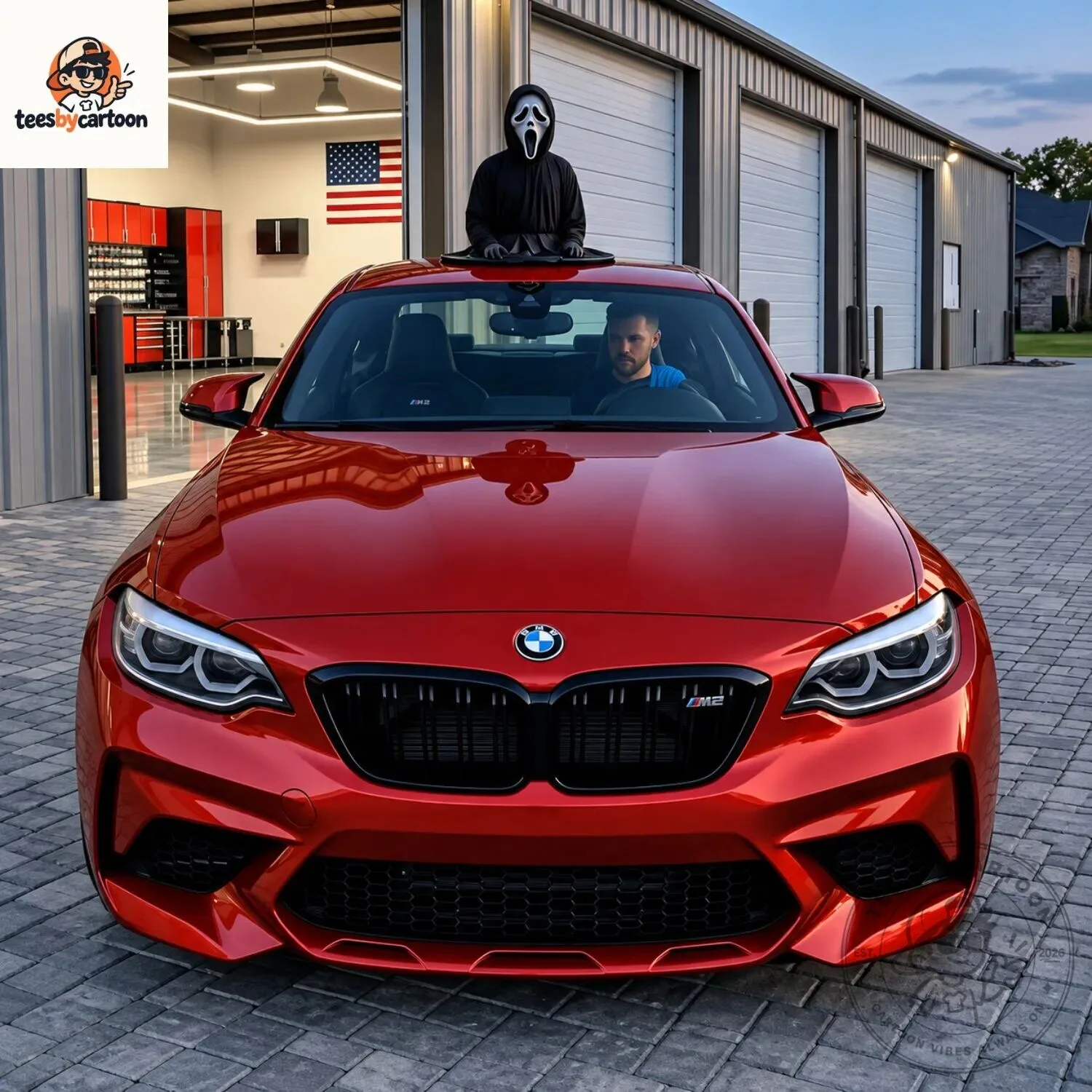 Scream Ghostface Car Sunroof Roof Decoration