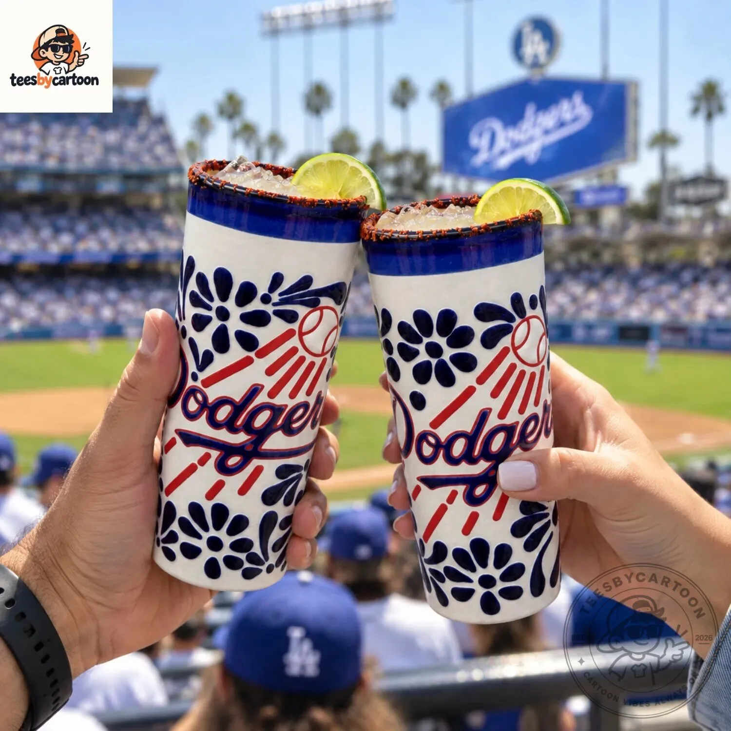 Los Angeles Dodgers Talavera Ceramic Style Tall Tumbler 5 Los Angeles Dodgers Talavera Ceramic Style Tall Tumbler