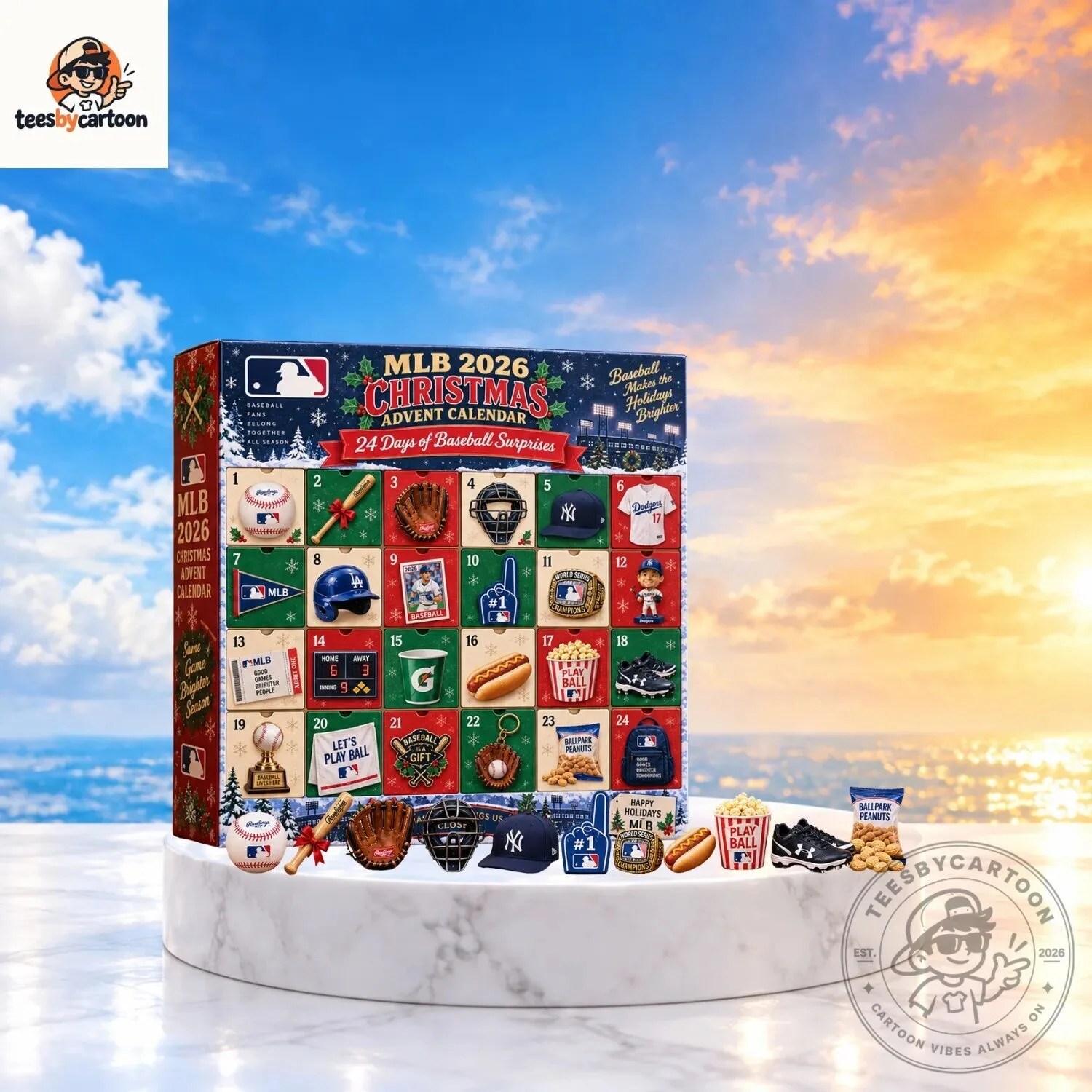 MLB 2026 Baseball 24 Days Of Christmas Advent Calendar