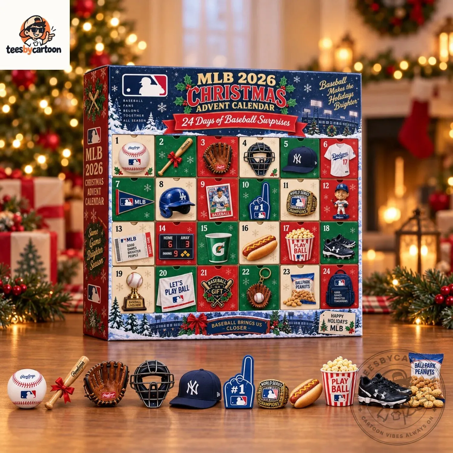 MLB 2026 Baseball 24 Days Of Christmas Advent Calendar 3 MLB 2026 Baseball 24 Days Of Christmas Advent Calendar