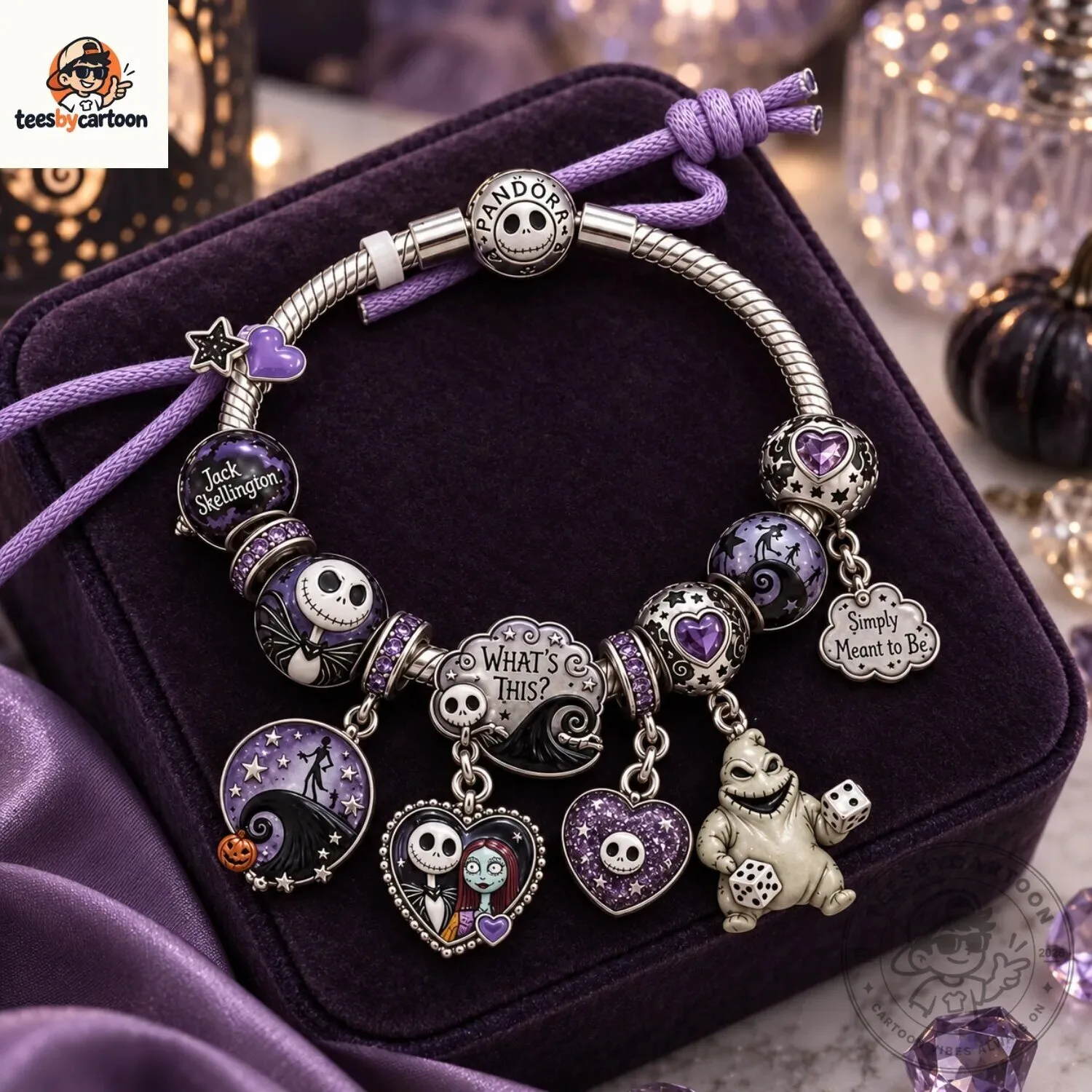 Jack Skelligton & Sally The Nightmare Before Christmas Charm Bracelet 4 Jack Skelligton & Sally The Nightmare Before Christmas Charm Bracelet