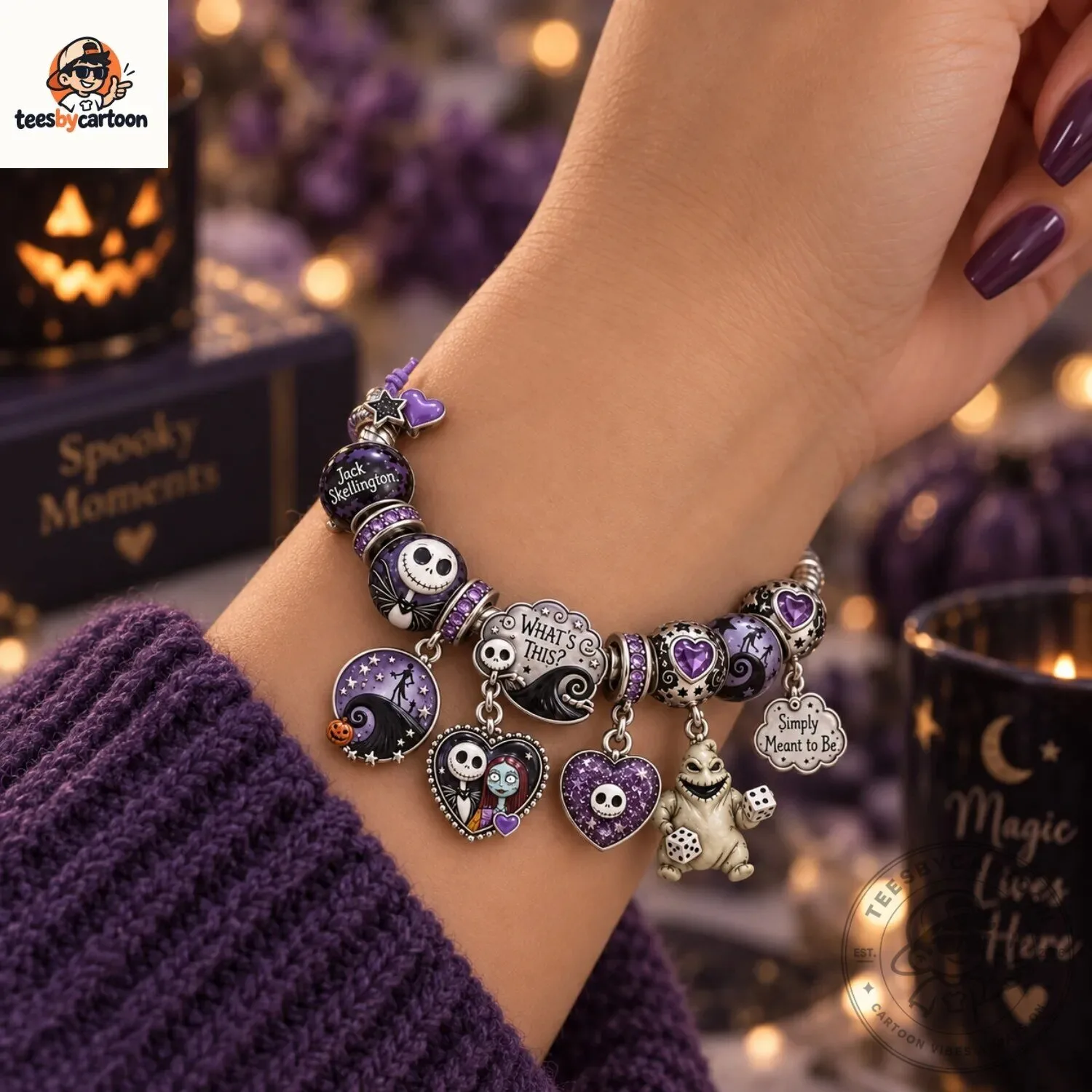 Jack Skelligton & Sally The Nightmare Before Christmas Charm Bracelet 5 Jack Skelligton & Sally The Nightmare Before Christmas Charm Bracelet