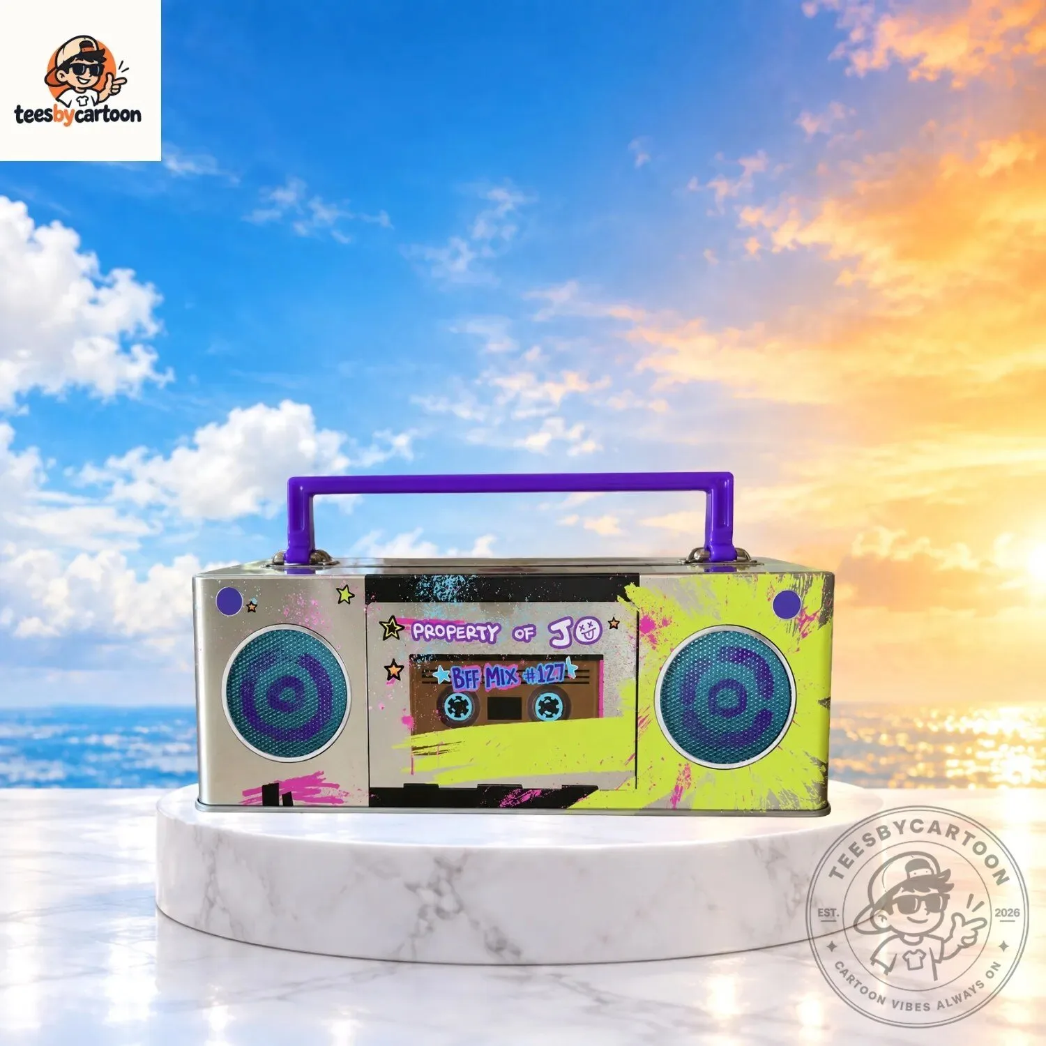 Forgotten Island Boombox Popcorn Tin