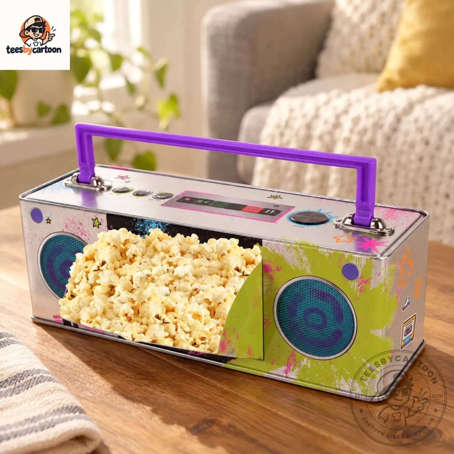 Forgotten Island Boombox Popcorn Tin 5 Forgotten Island Boombox Popcorn Tin