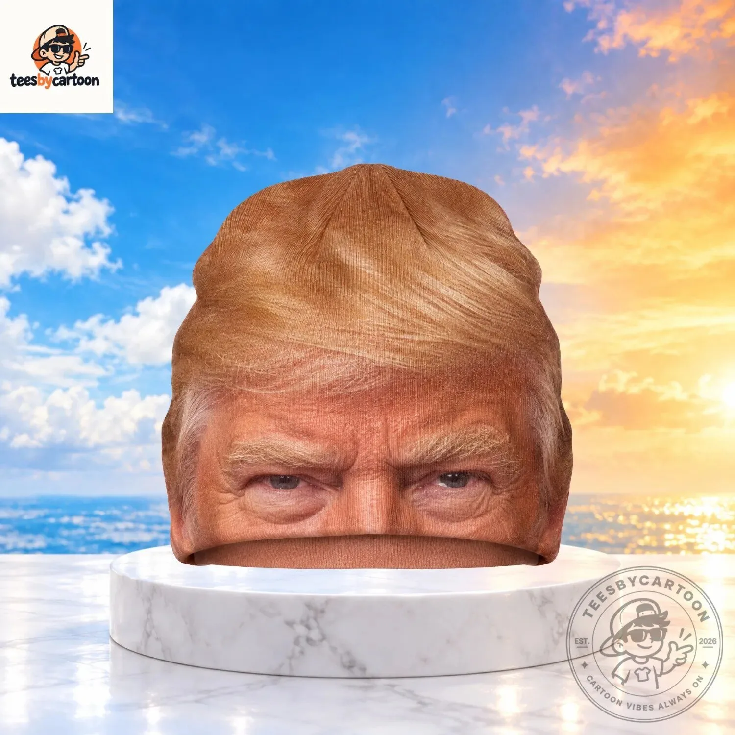Funny Donald Trump Face Beanie