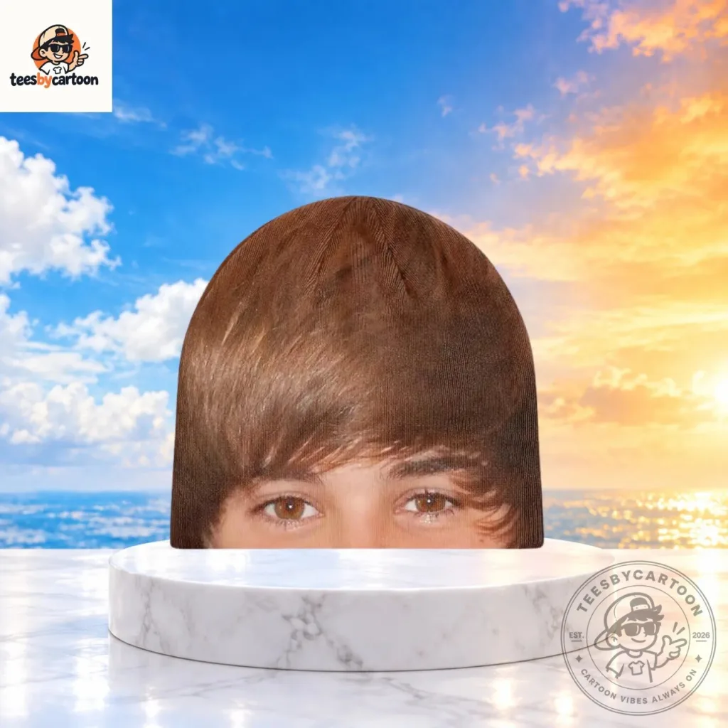 Funny Justin Bieber Face Beanie Funny Justin Bieber Face Beanie