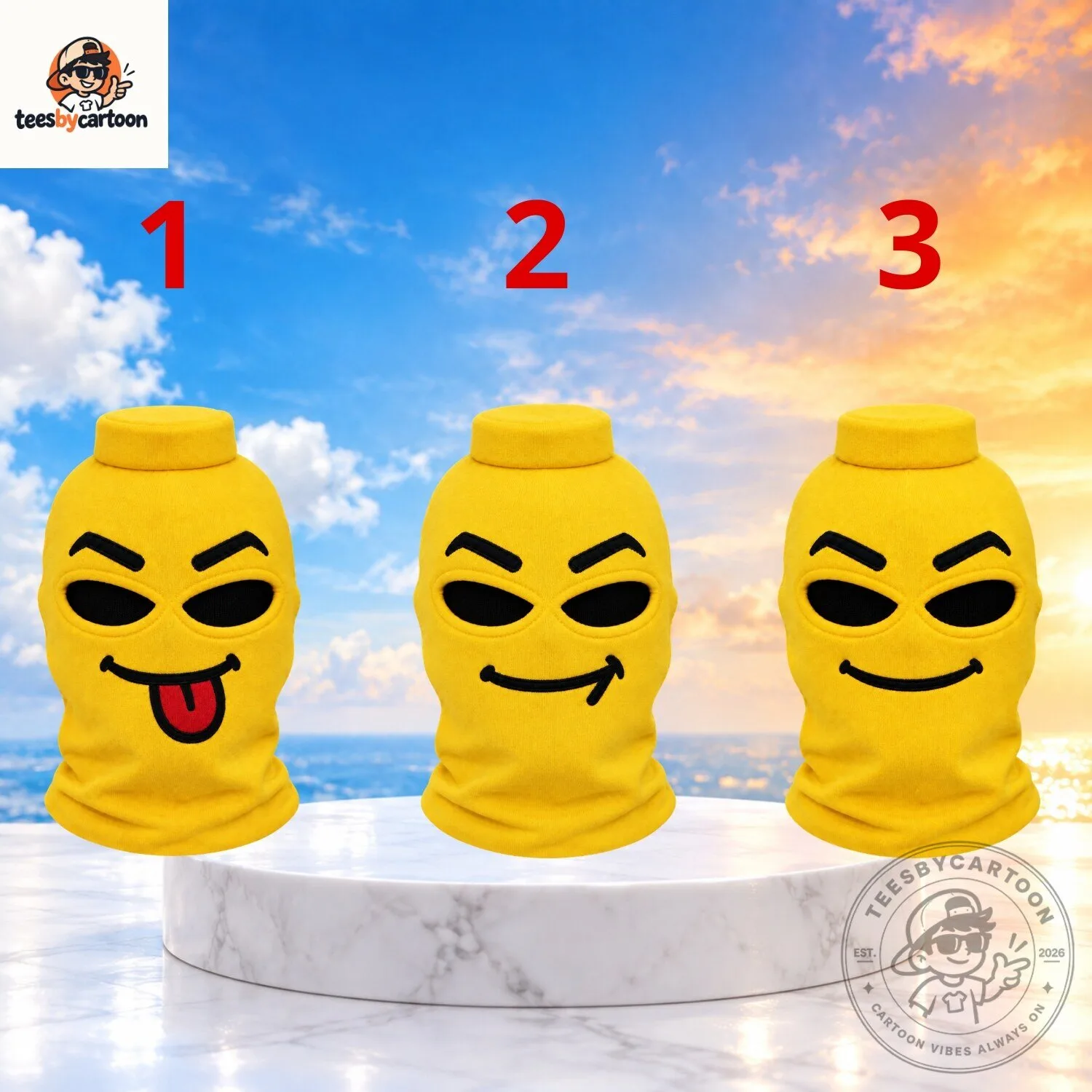 Funny Lego Yellow Block Character Ski Mask Balaclava