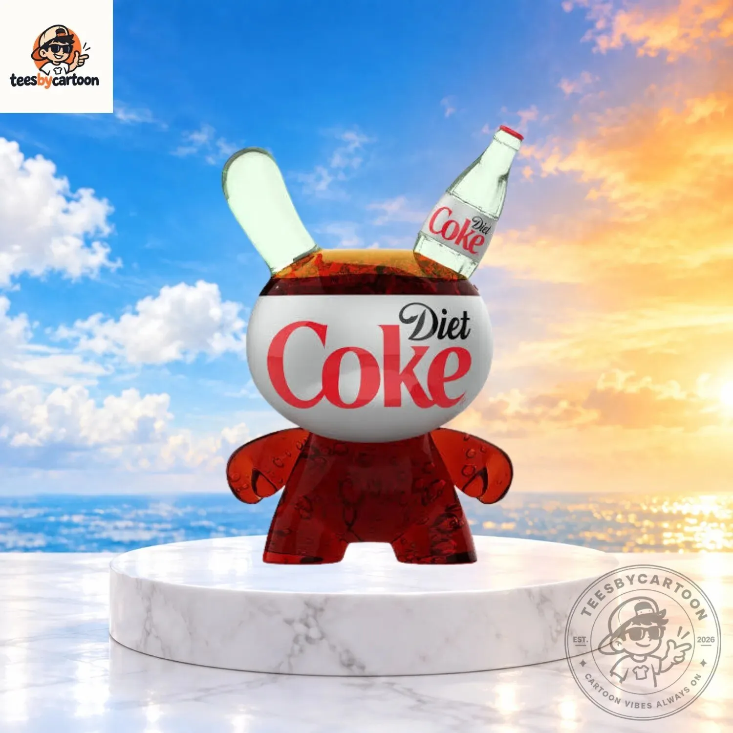 Diet Coke Resin Dunny Art Figure