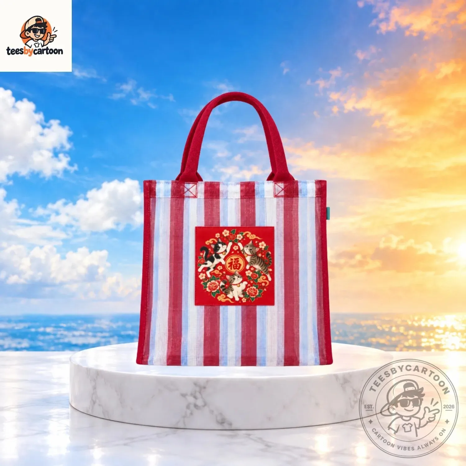 Lunar New Year Cat Bag
