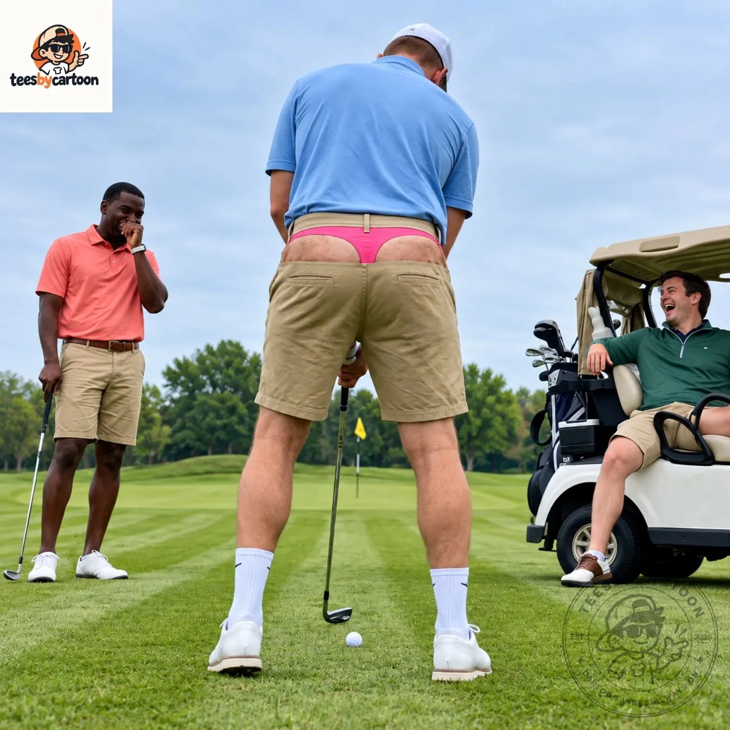 Funny Fake Thong Golf Prank Illusion Shorts 5 Funny Fake Thong Golf Prank Illusion Shorts