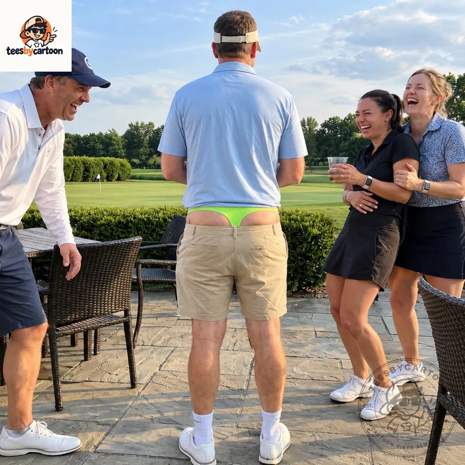 Funny Fake Thong Golf Prank Illusion Shorts 7 Funny Fake Thong Golf Prank Illusion Shorts