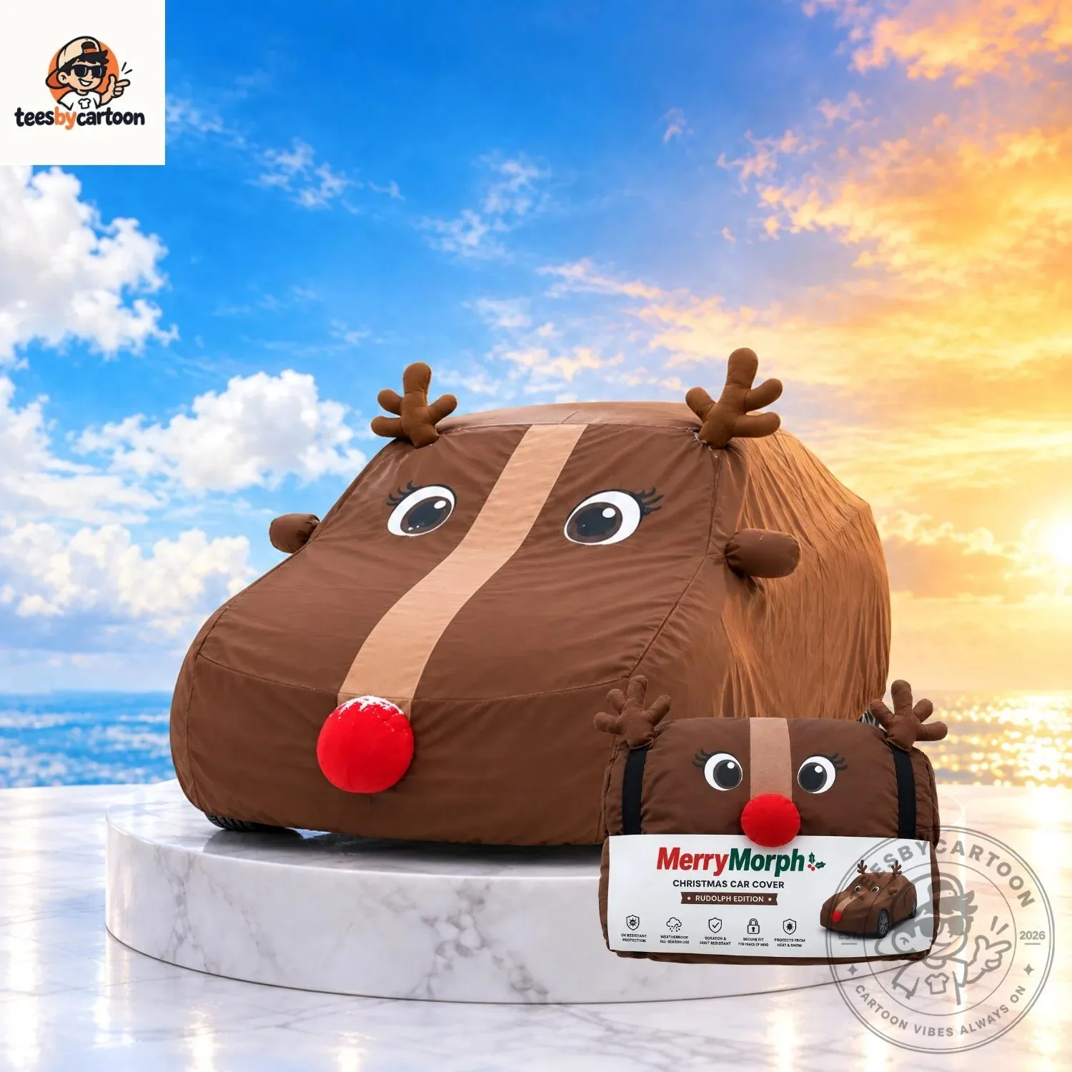 Festive Christmas Car Cover