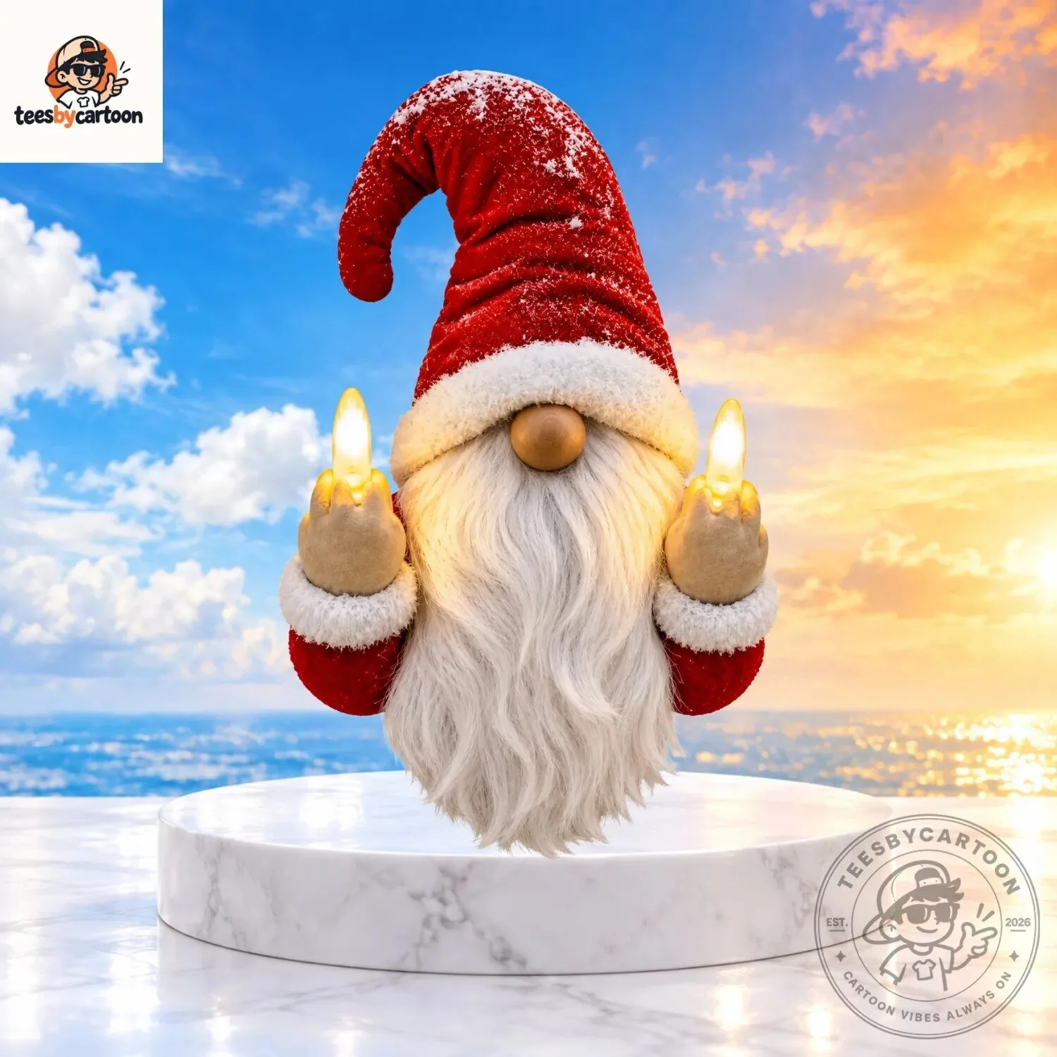 Light-Up Christmas Gnome Door Hanging Decoration