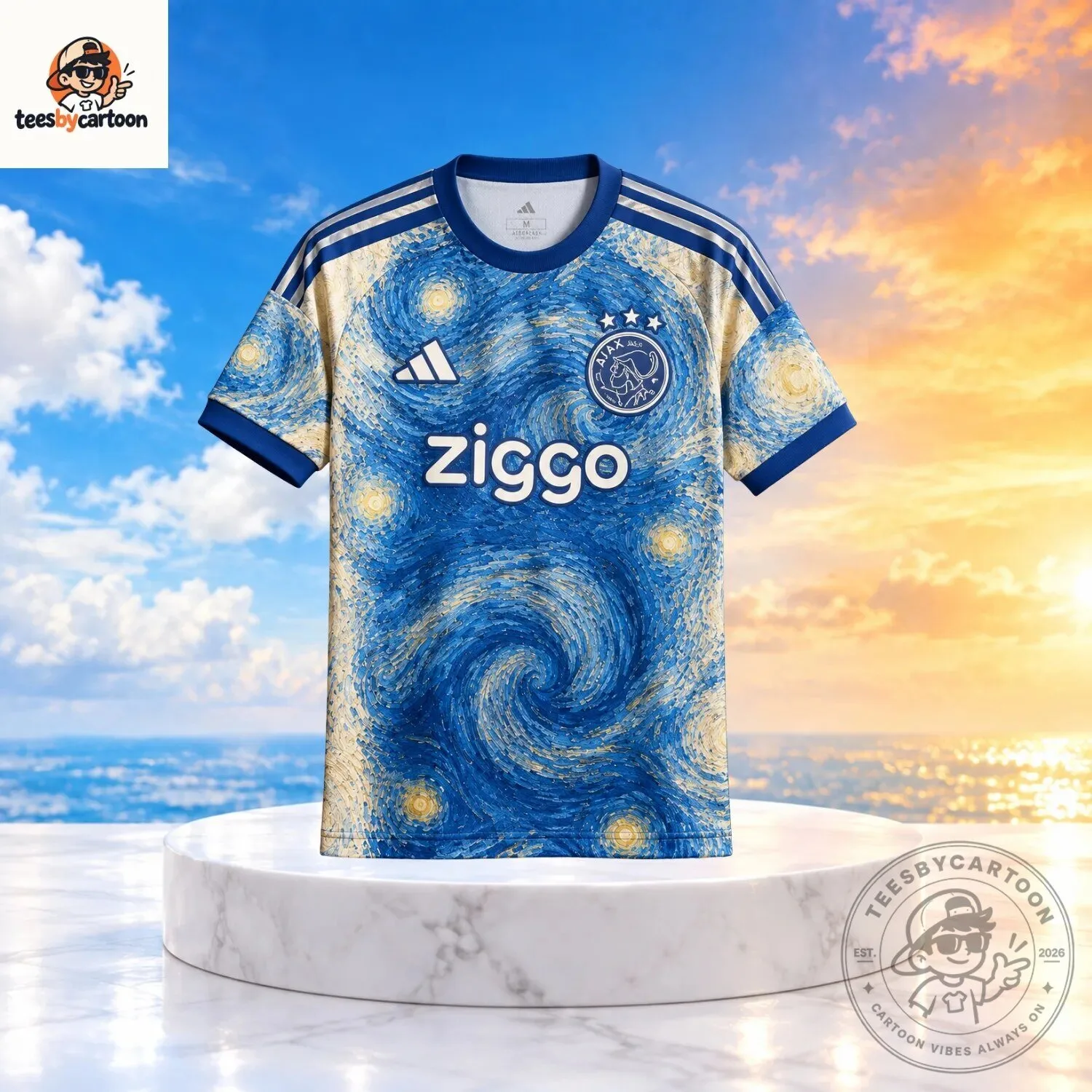 Ajax x Vincent Van Gogh Starry Night Soccer Jersey