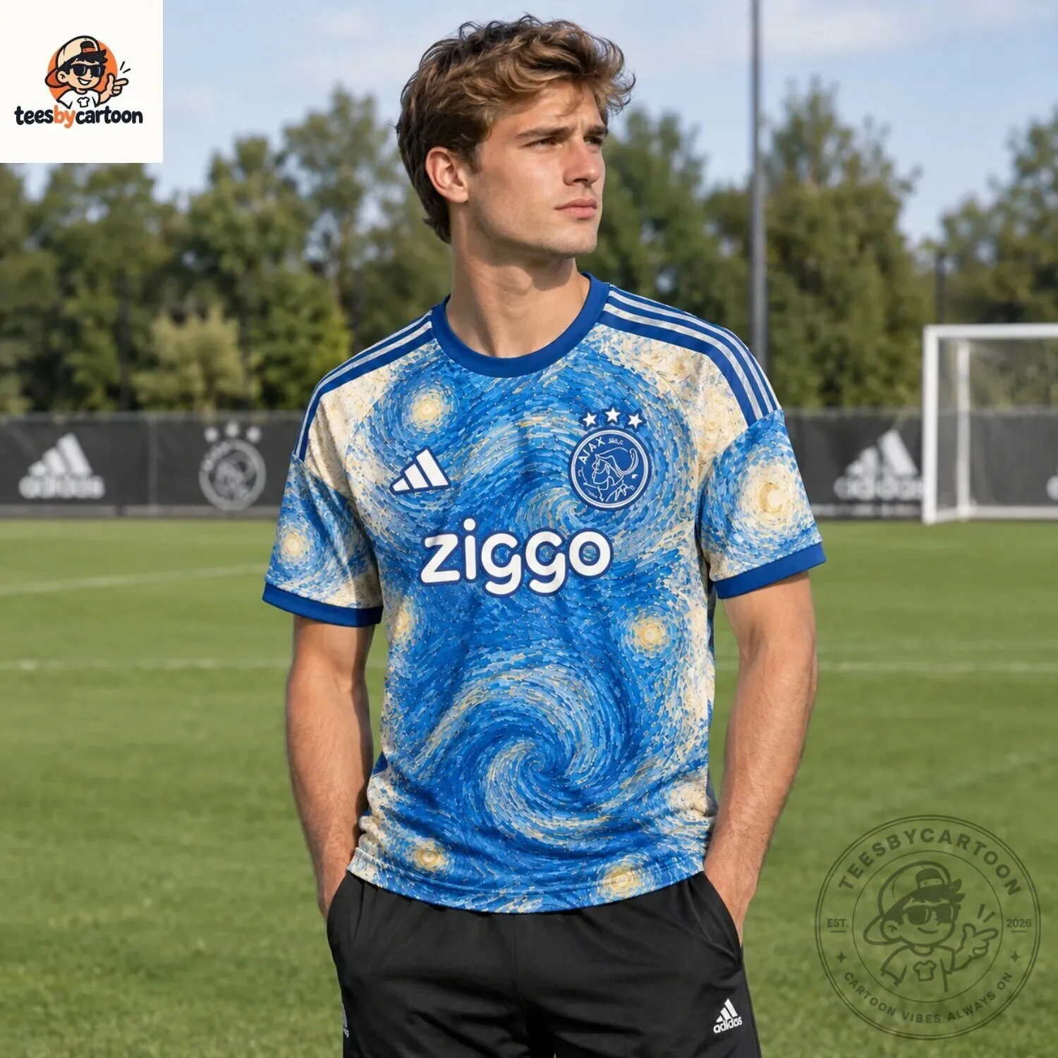 Ajax x Vincent Van Gogh Starry Night Soccer Jersey