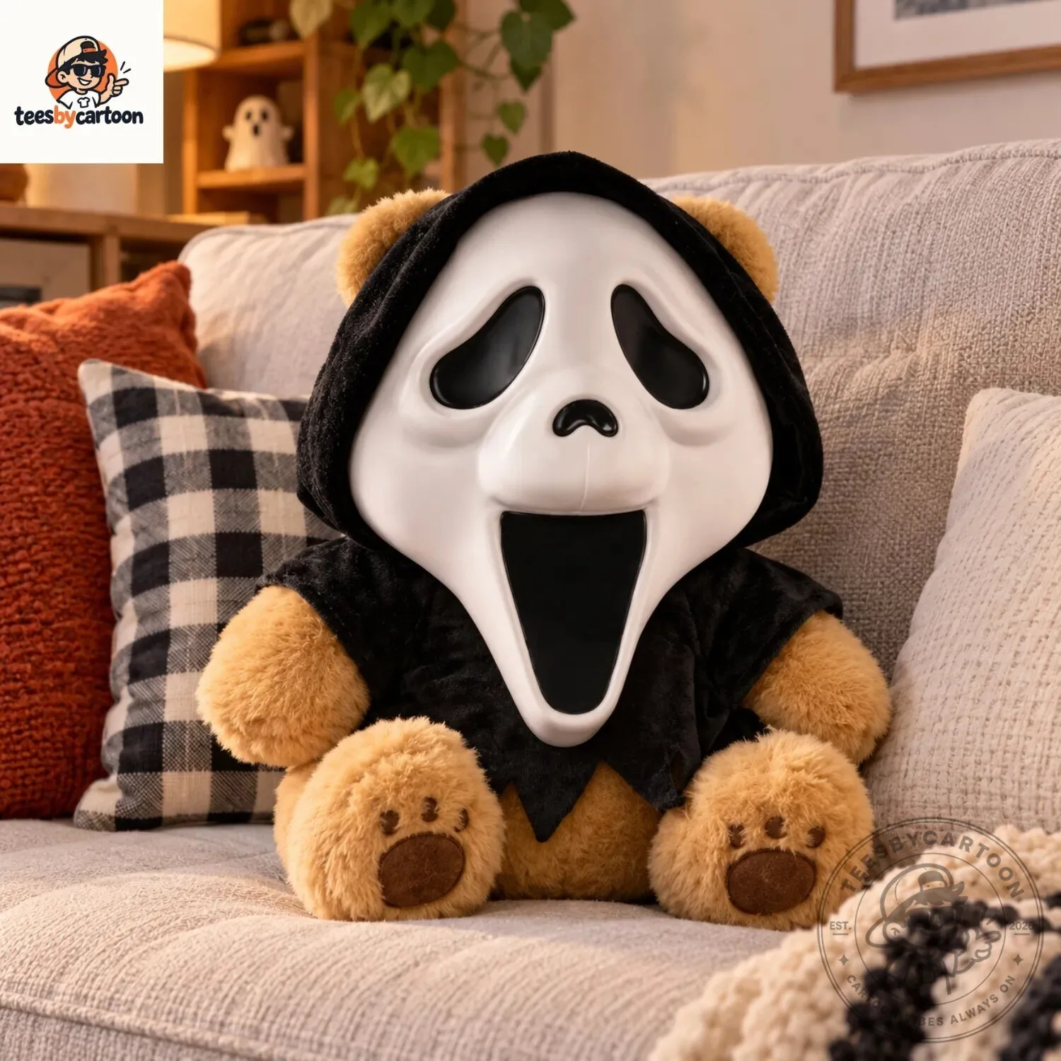 Cute Ghost Face Teddy Bear Plush 4 Cute Ghost Face Teddy Bear Plush