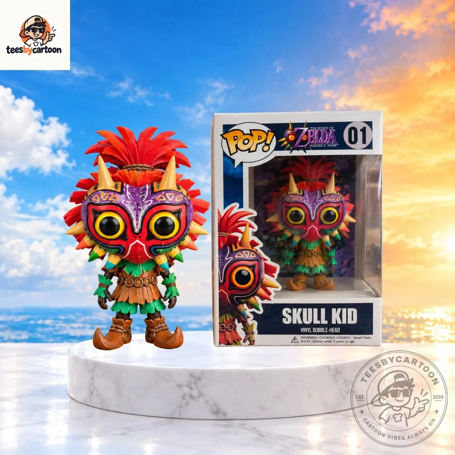 Legend of Zelda Majoras Mask Skull Kid Custom Funko Pop Figure
