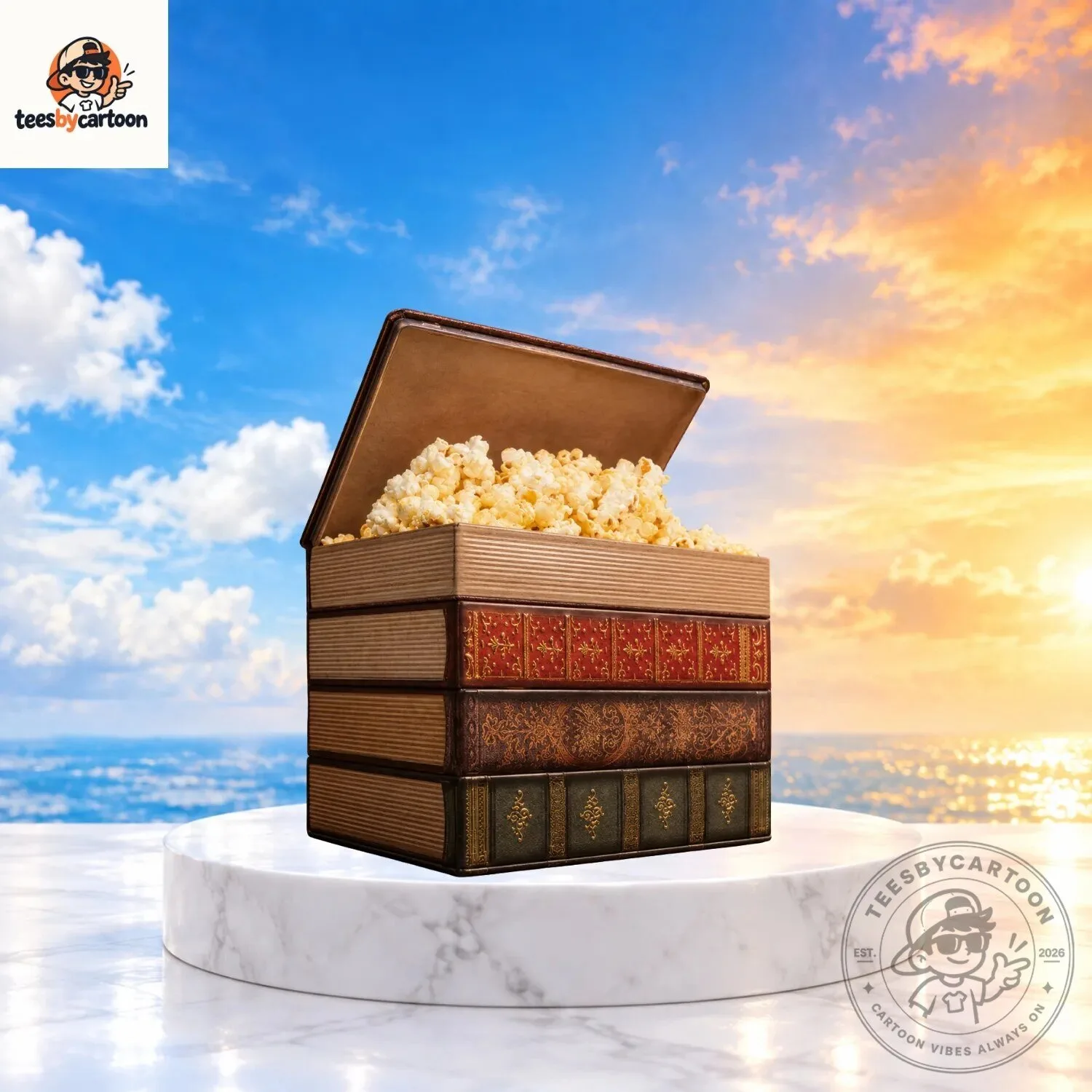Sense And Sensibility Book Stack Popcorn Tin