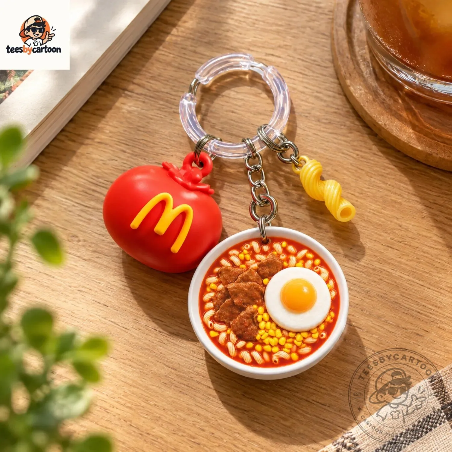 McDonald's Ramen Noodle Bowl Acrylic Mini Keychain 3 McDonald