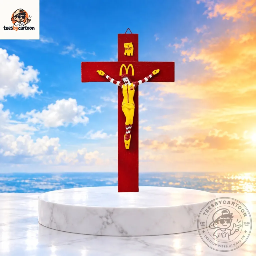 Ronald McDonald Fast Food Clown Crucifixion Wall Art Ronald McDonald Fast Food Clown Crucifixion Wall Art