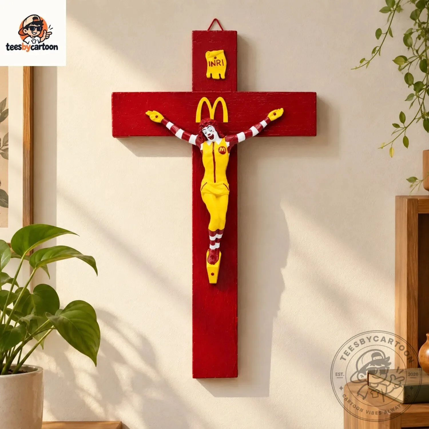 Ronald McDonald Fast Food Clown Crucifixion Wall Art 4 Ronald McDonald Fast Food Clown Crucifixion Wall Art