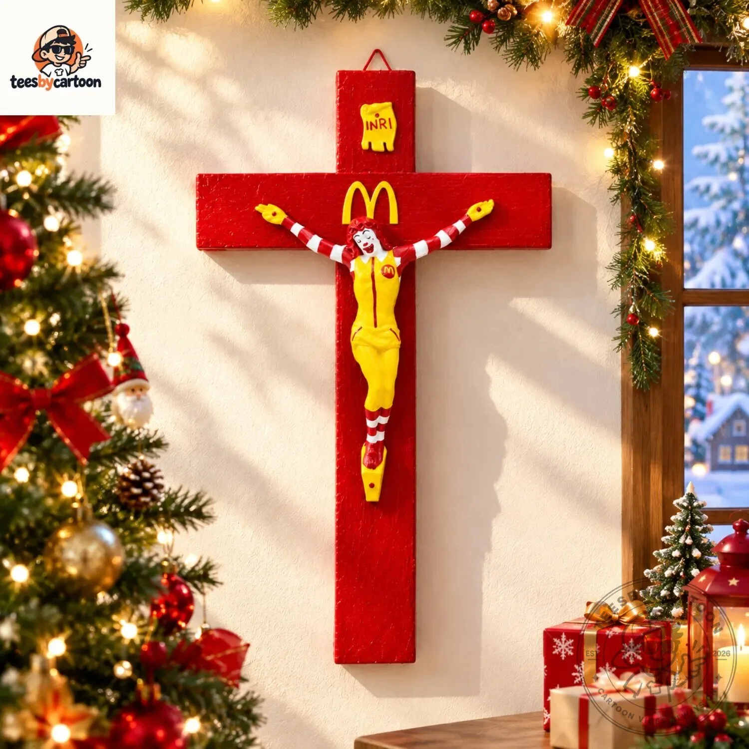 Ronald McDonald Fast Food Clown Crucifixion Wall Art 5 Ronald McDonald Fast Food Clown Crucifixion Wall Art