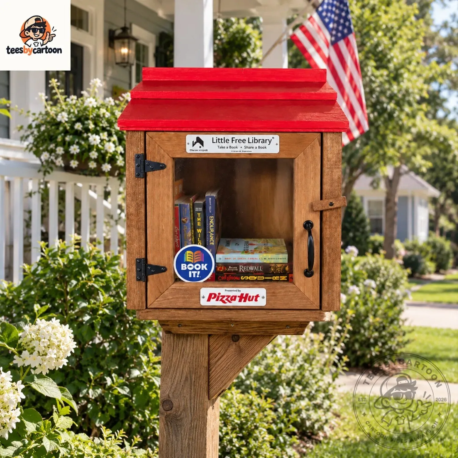 Pizza Hut x Little Free Library Wooden Book Exchange Box 5 Pizza Hut x Little Free Library Wooden Book Exchange Box
