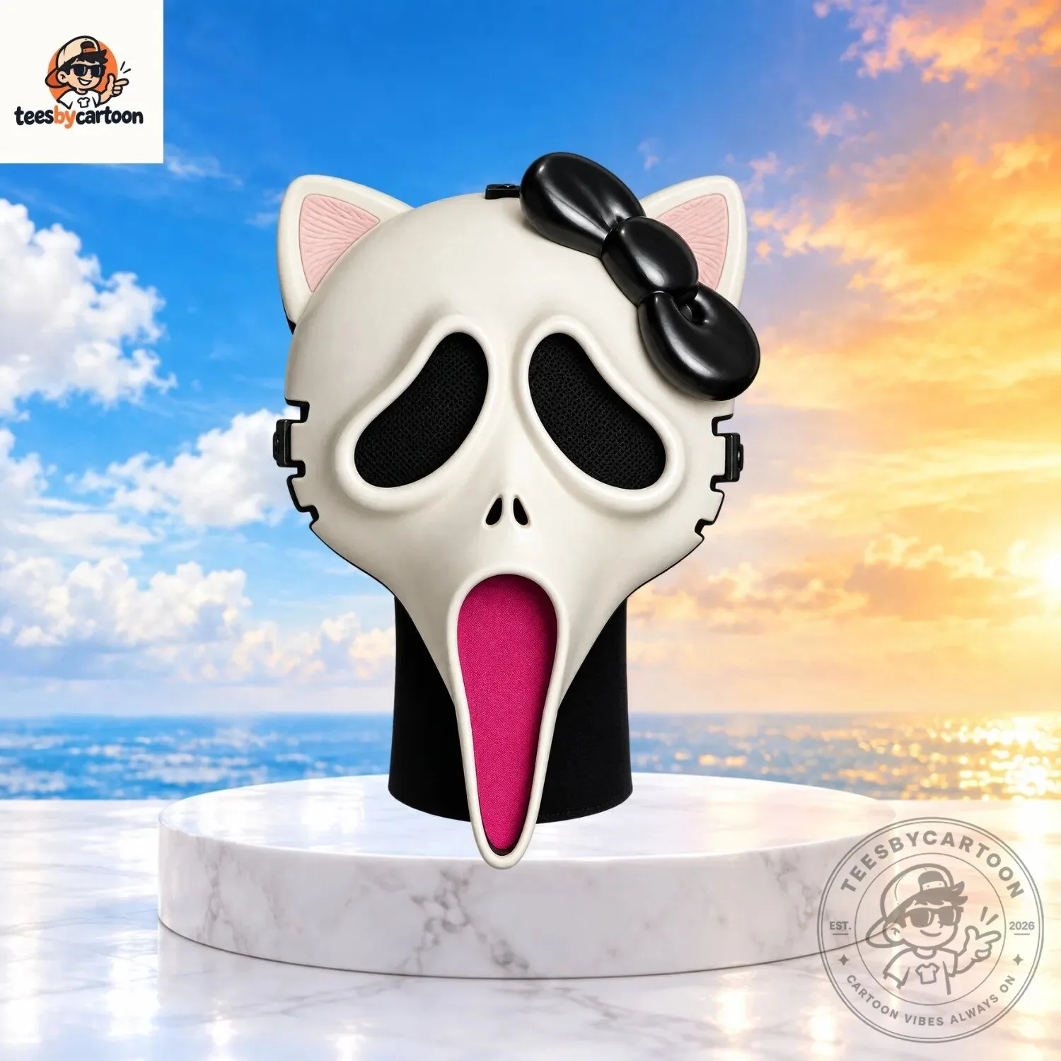 Hello Kitty Ghostface Halloween Mask