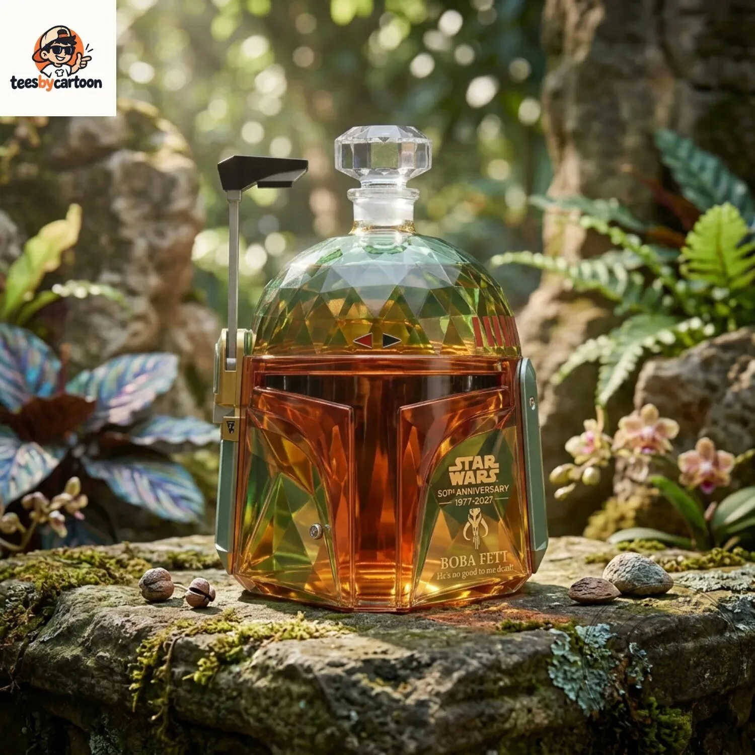 Star Wars 50th Anniversary Boba Fett Crystal Whiskey Decanter 7 Star Wars 50th Anniversary Boba Fett Crystal Whiskey Decanter