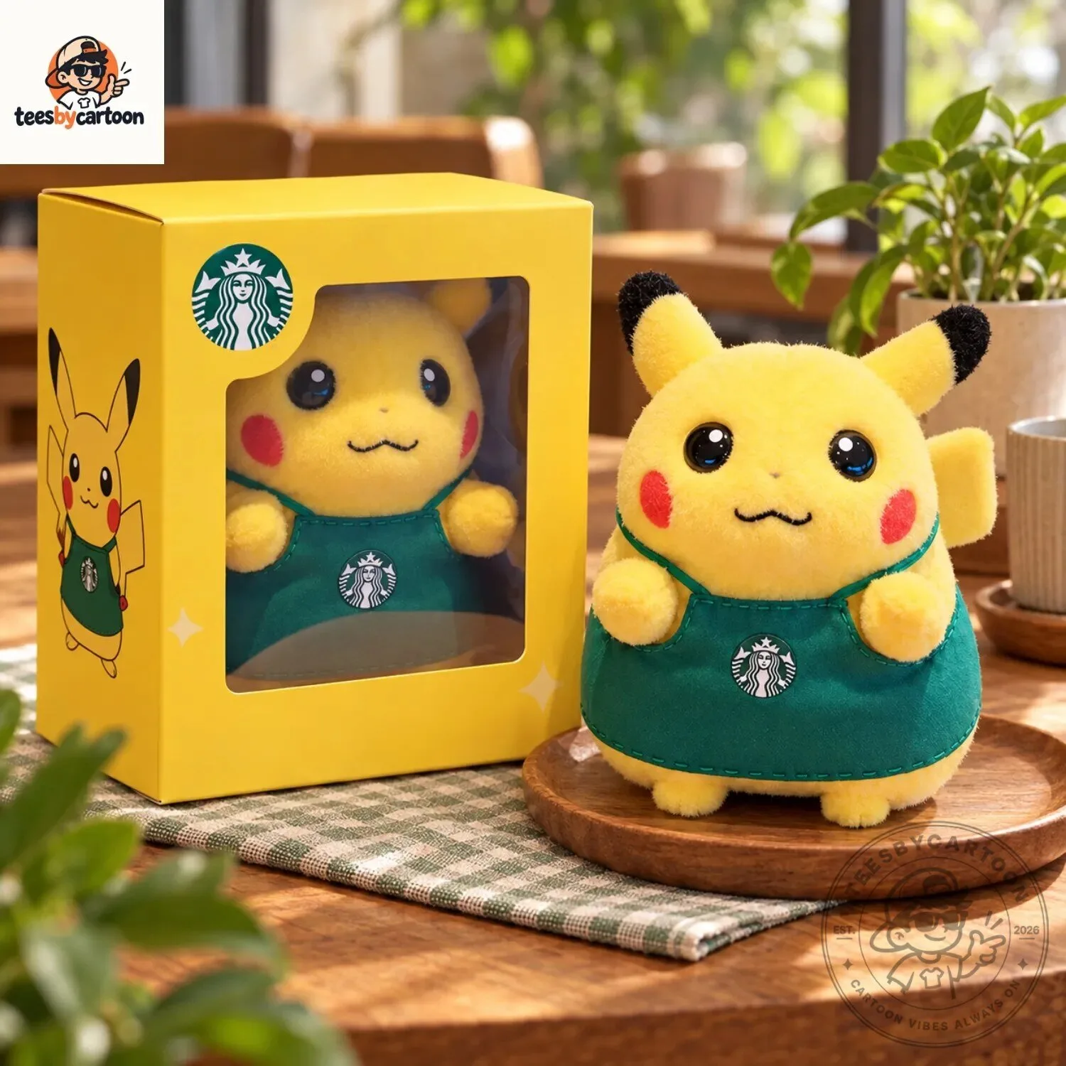 Starbucks x Pokemon Barista Pikachu Collectible Plush Toy 6 Starbucks x Pokemon Barista Pikachu Collectible Plush Toy