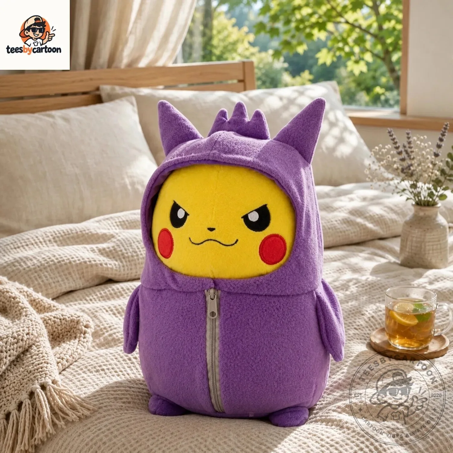 Cute 2 in 1 Pikachu Cosplay Gengar Plush Toy 5 Cute 2-in-1 Pikachu Cosplay Gengar Plush Toy