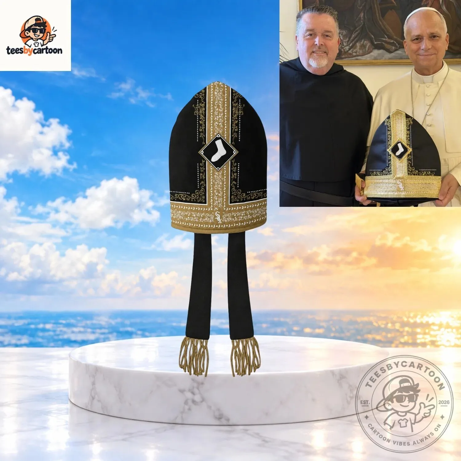 Pope Leo XIV Chicago White Sox Mitre Hat