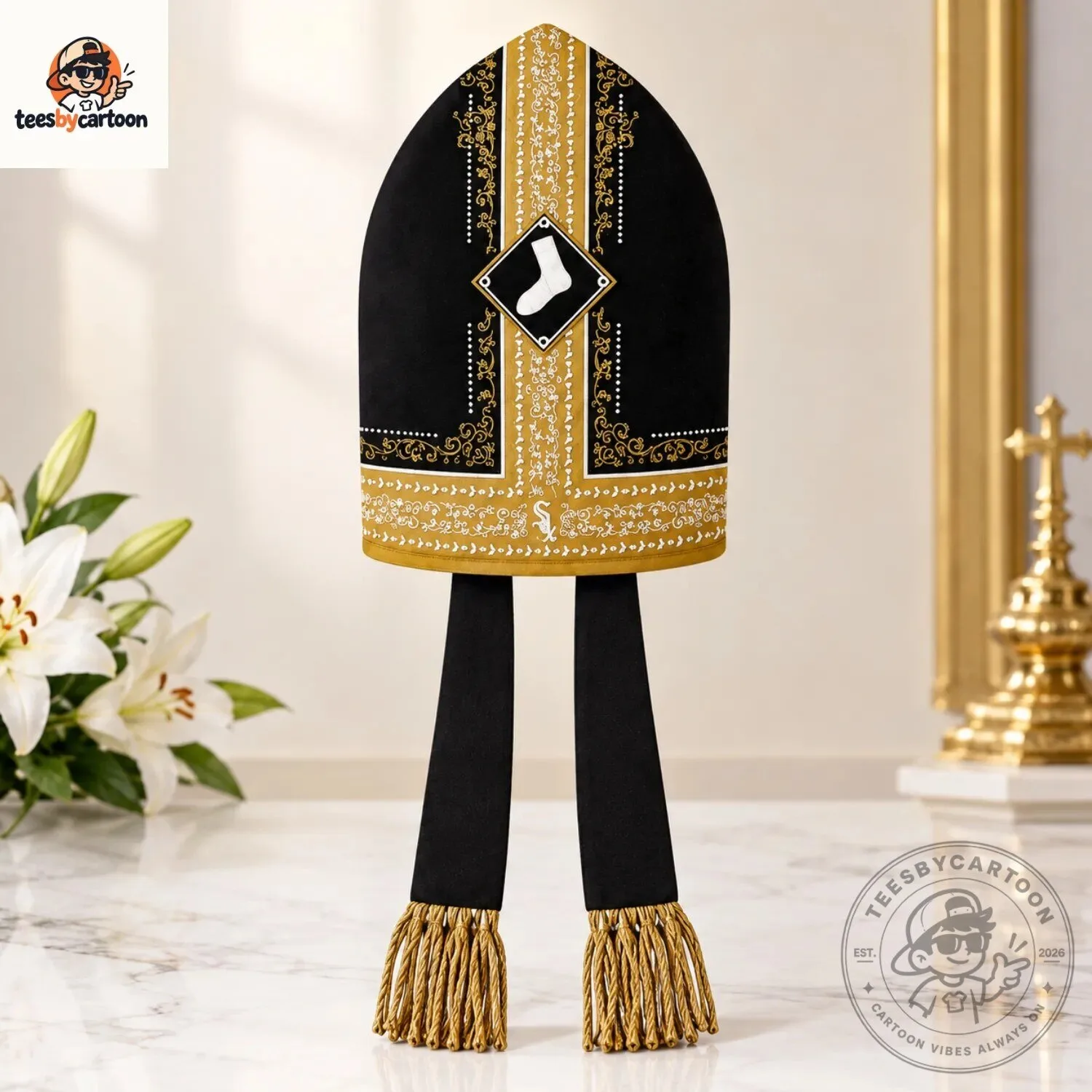 Pope Leo XIV Chicago White Sox Mitre Hat 5 Pope Leo XIV Chicago White Sox Mitre Hat