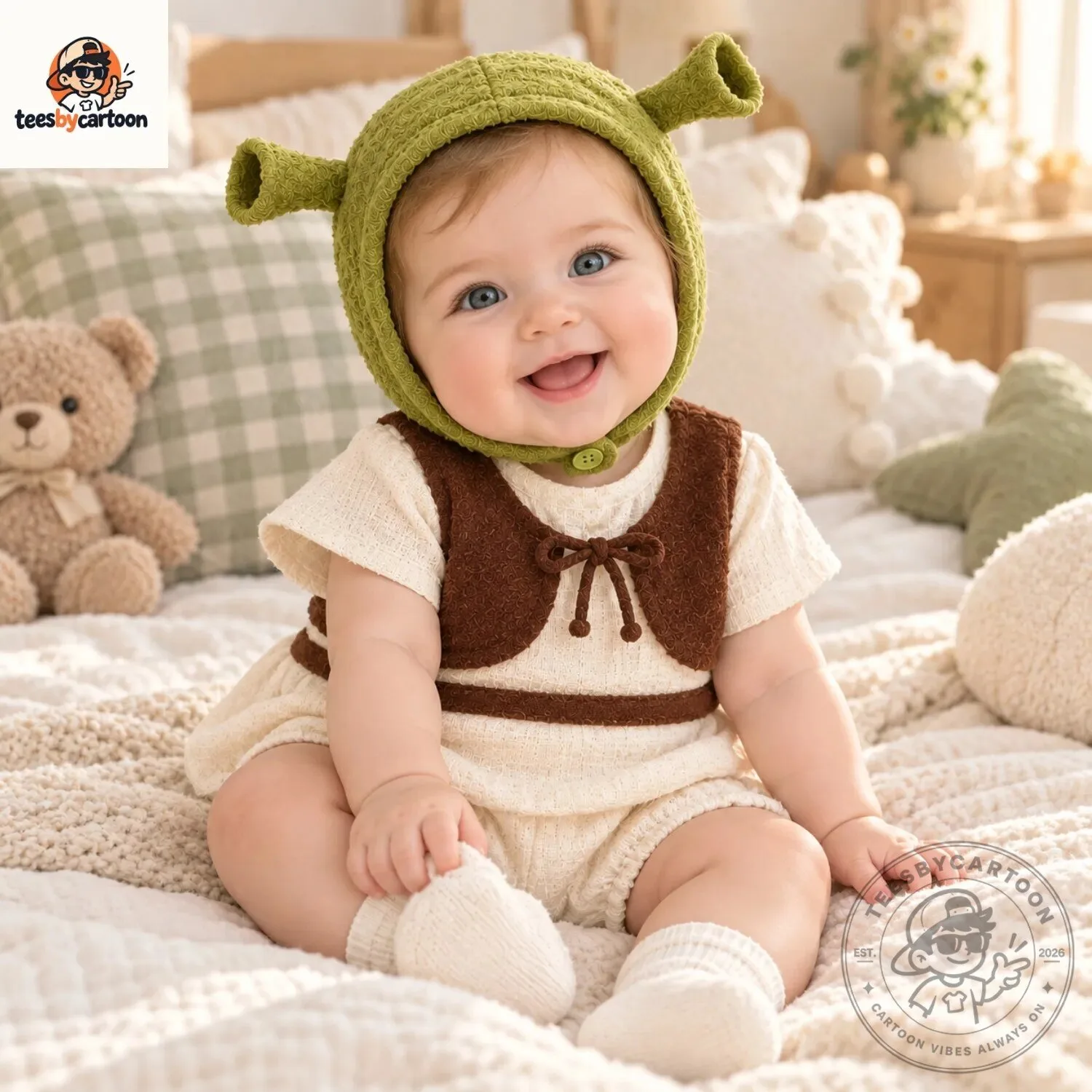 Baby Shrek Costume Set with Green Ogre Hat 5 Baby Shrek Costume Set with Green Ogre Hat