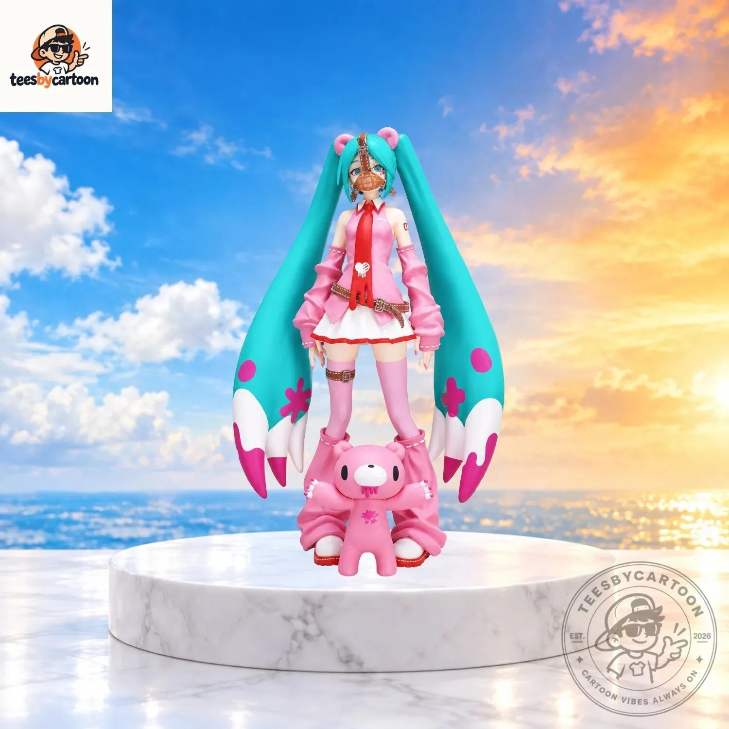 Hatsune Miku x Gloomy Bear Collab Anime Figure