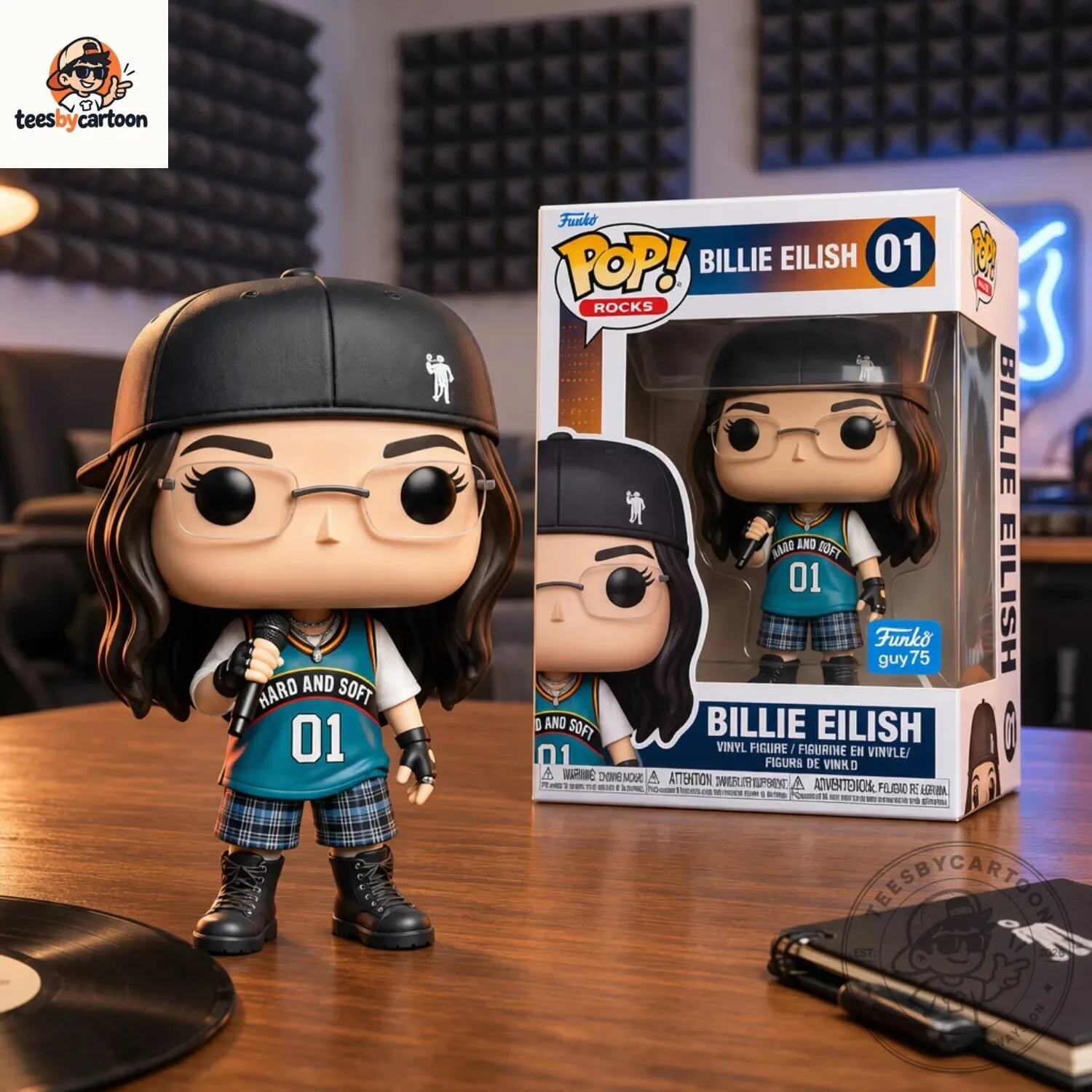 Billie Eilish Hard And Soft Jersey Outfit custom Funko Pop Vinyl Figure 6 Billie Eilish Hard And Soft Jersey Outfit custom Funko Pop Vinyl Figure
