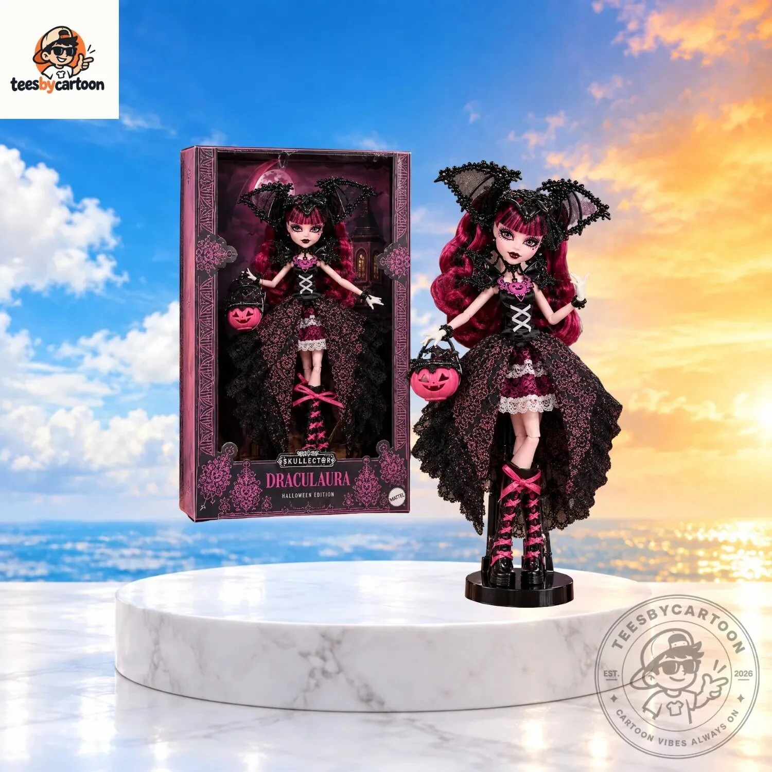 Monster High Skullector Draculaura Goth Vampire Halloween Edition Custom Doll