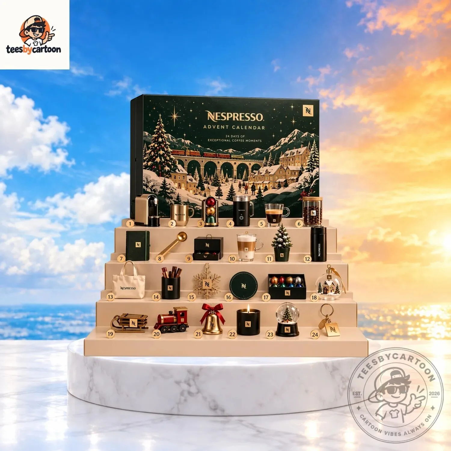 Nespresso Luxury Coffee Lovers 24 Days Christmas Advent Calendar