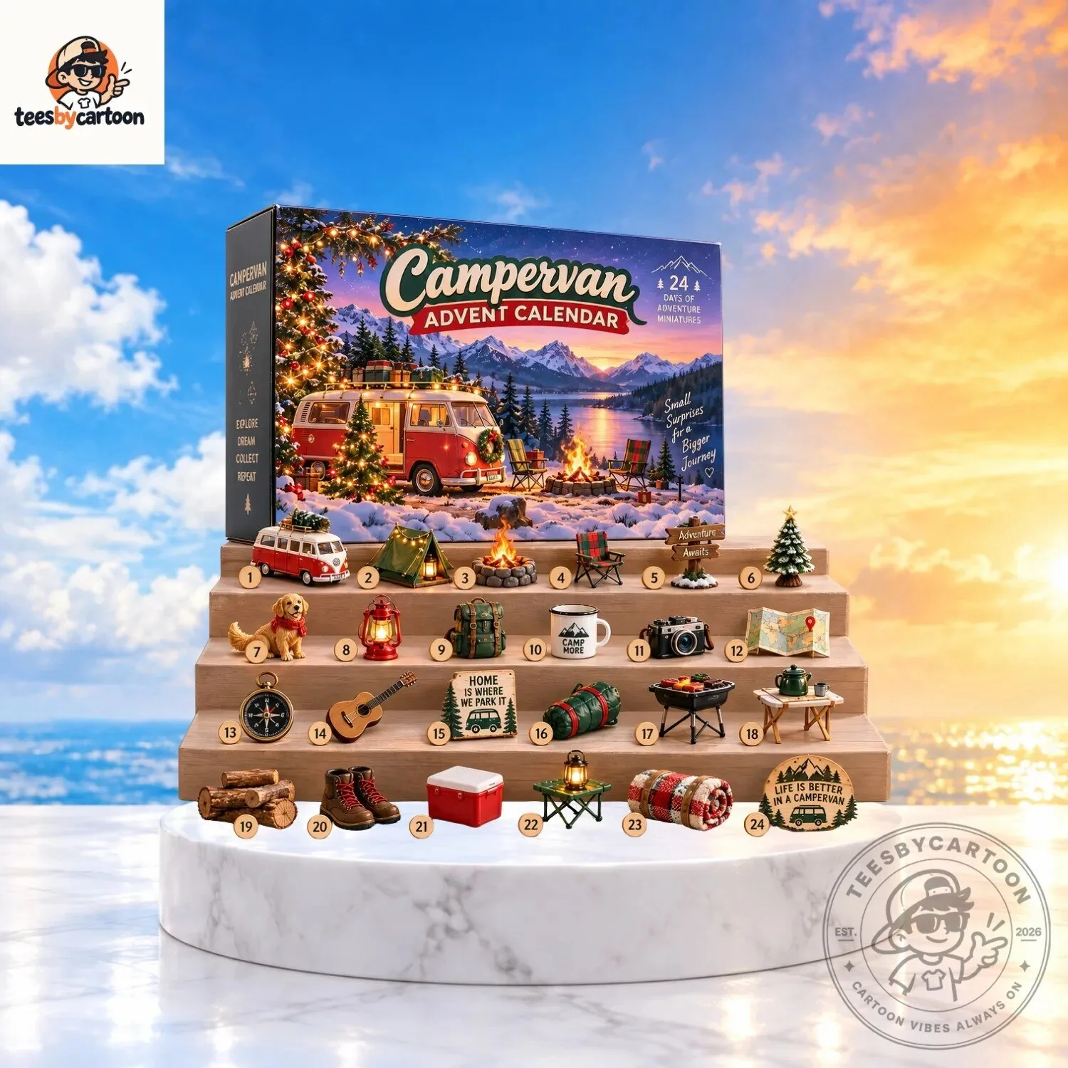 Outdoor Camping Campervan Christmas Advent Calendar