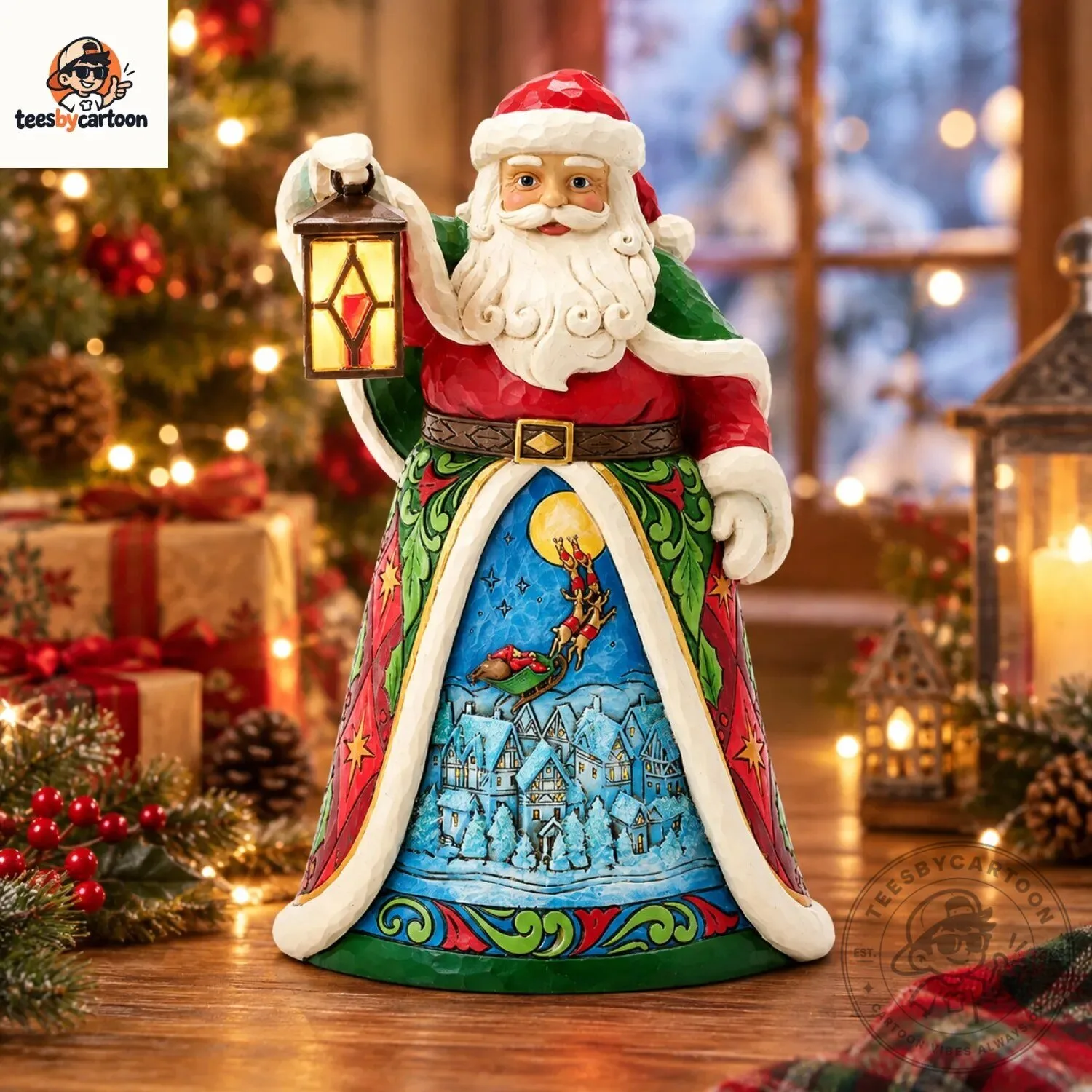Vintage Wood Carving Santa Claus Figurine 4 Vintage Wood Carving Santa Claus Figurine