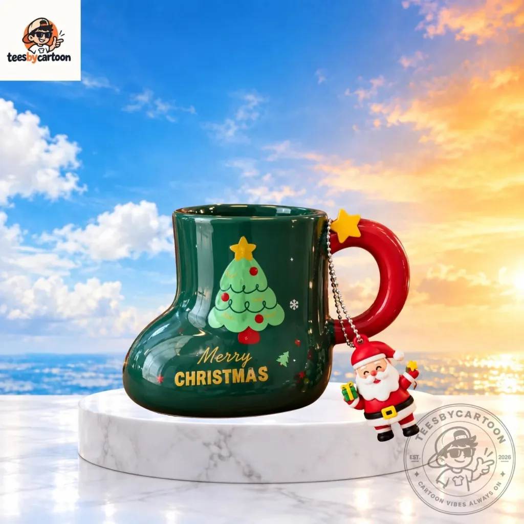 Christmas Stocking Ceramic Coffee Mug Christmas Stocking Ceramic Coffee Mug