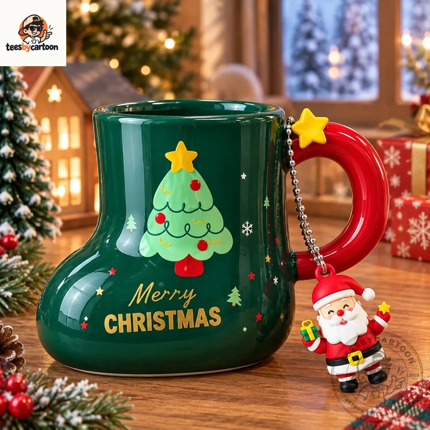 Christmas Stocking Ceramic Coffee Mug 6 Christmas Stocking Ceramic Coffee Mug 1