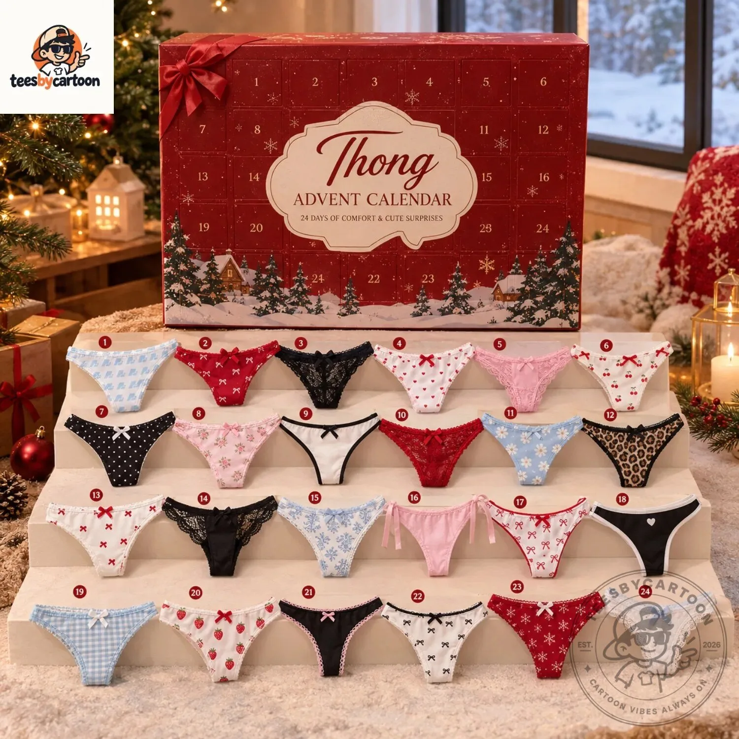 Cute Christmas Thong Advent Calendar for Women 4 Cute Christmas Thong Advent Calendar for Women
