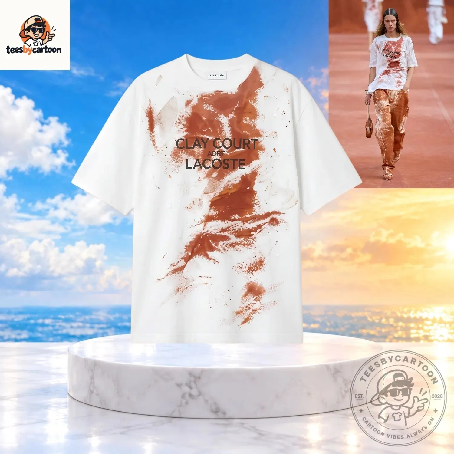 Lacoste Clay Court Aesthetic Oversized T-Shirt