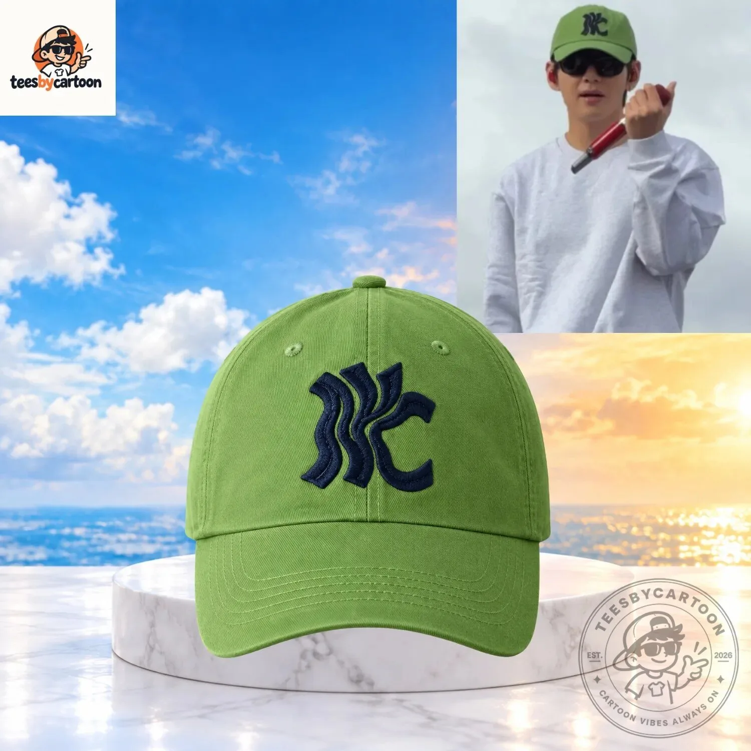BTS Jungkook Style Bicolor Tech Apparel Cap