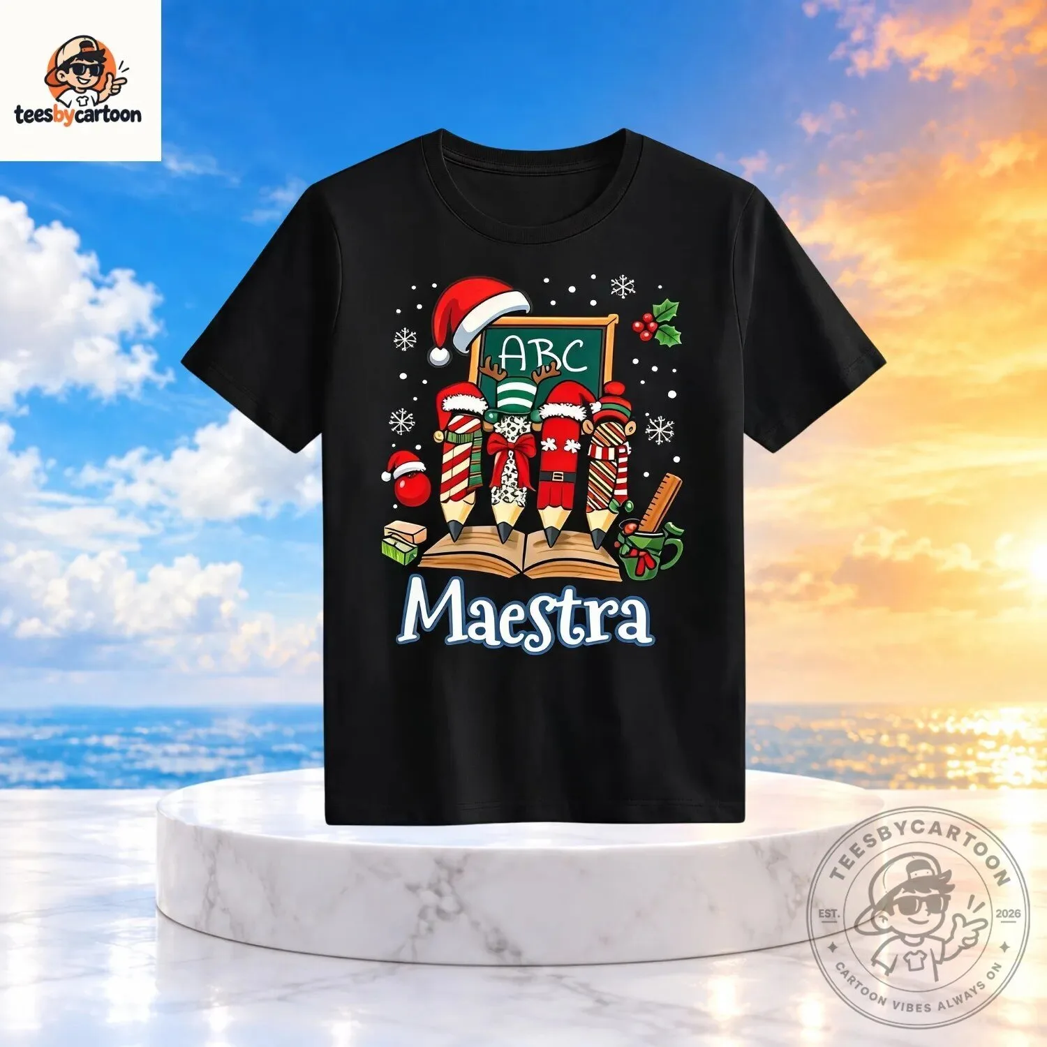 Christmas Pencil T-shirt for Teacher