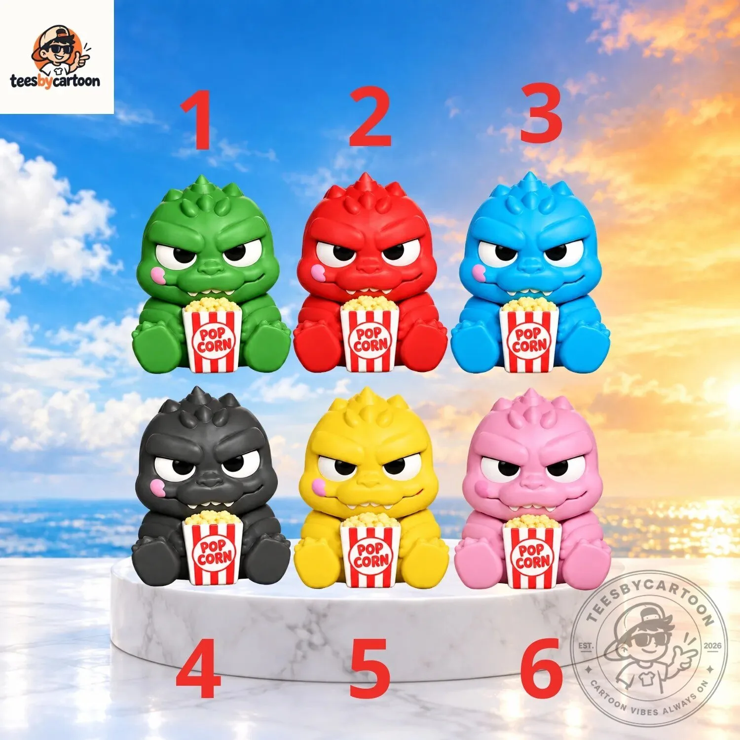 Cute Chibi Godzilla Popcorn Figure